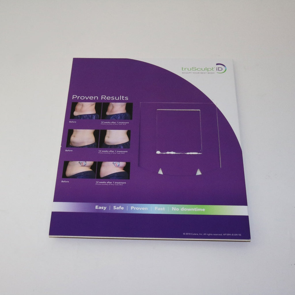Cutera truSculpt iD Front Desk Lobby Brochure Holder Display 8.5x11" B&A Photos