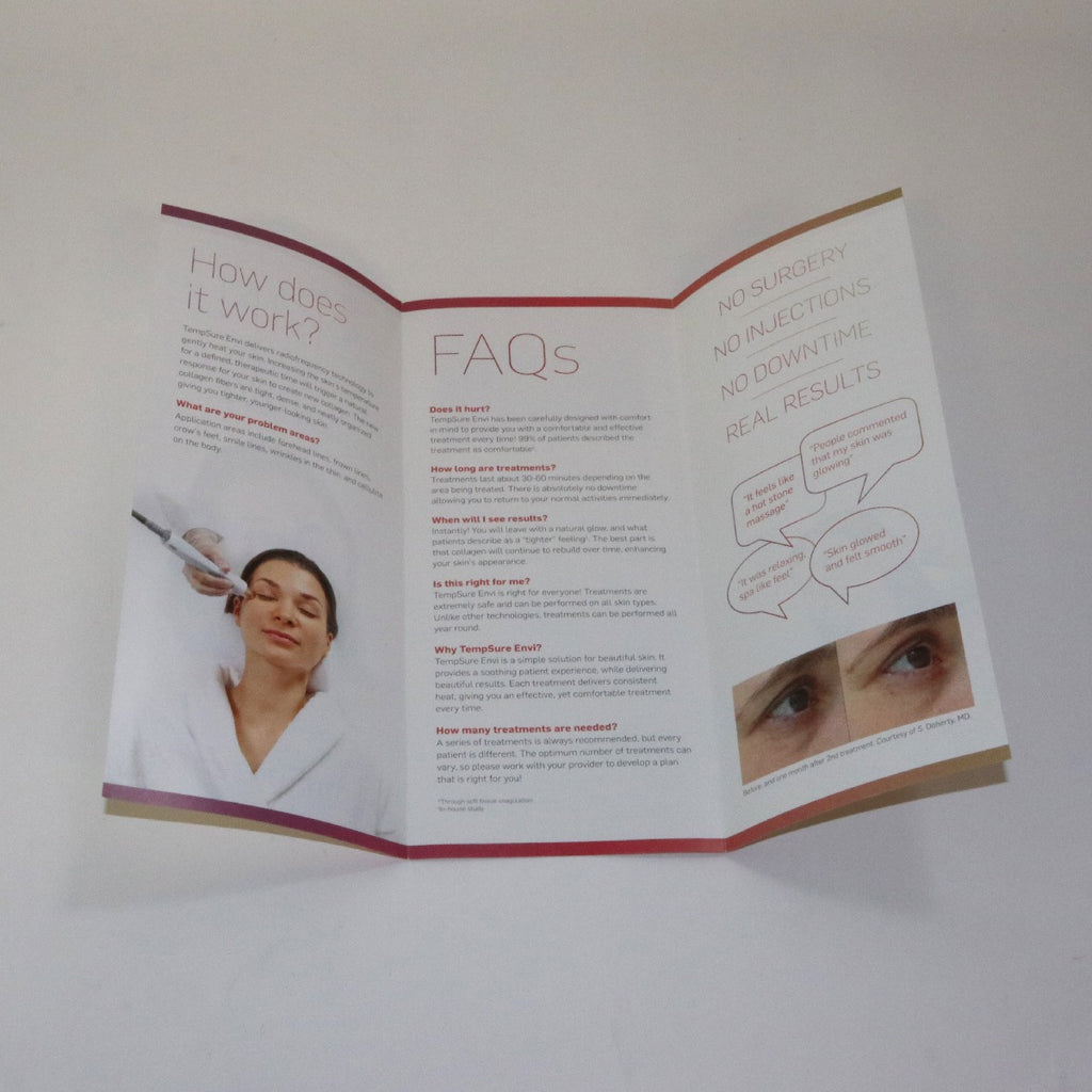 2017 Cynosure TempSure Envi RF Skin Tightening Patient Brochures 23 Pack