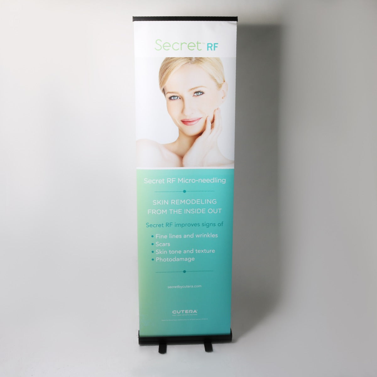 2018 Cutera SecretRF Microneedling 24x80" Secret RF Retractable Marketing Banner