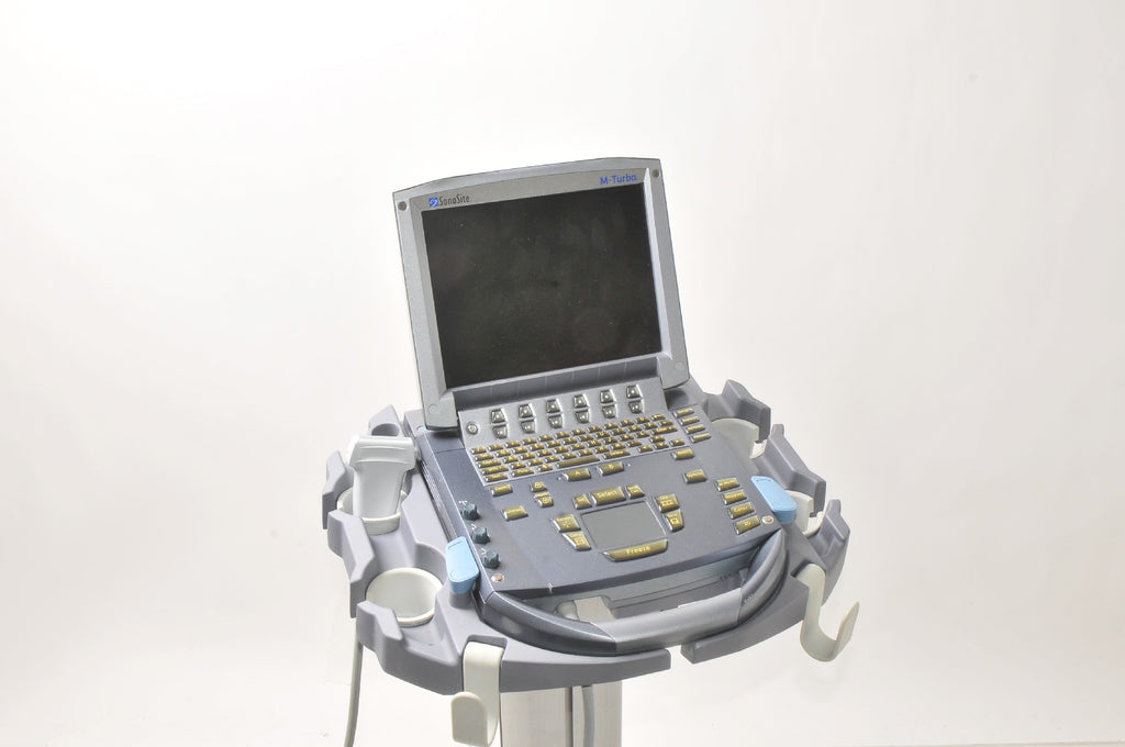 2011 SonoSite M-Turbo Portable Ultrasound Cart HFL38X Transducer Imaging System