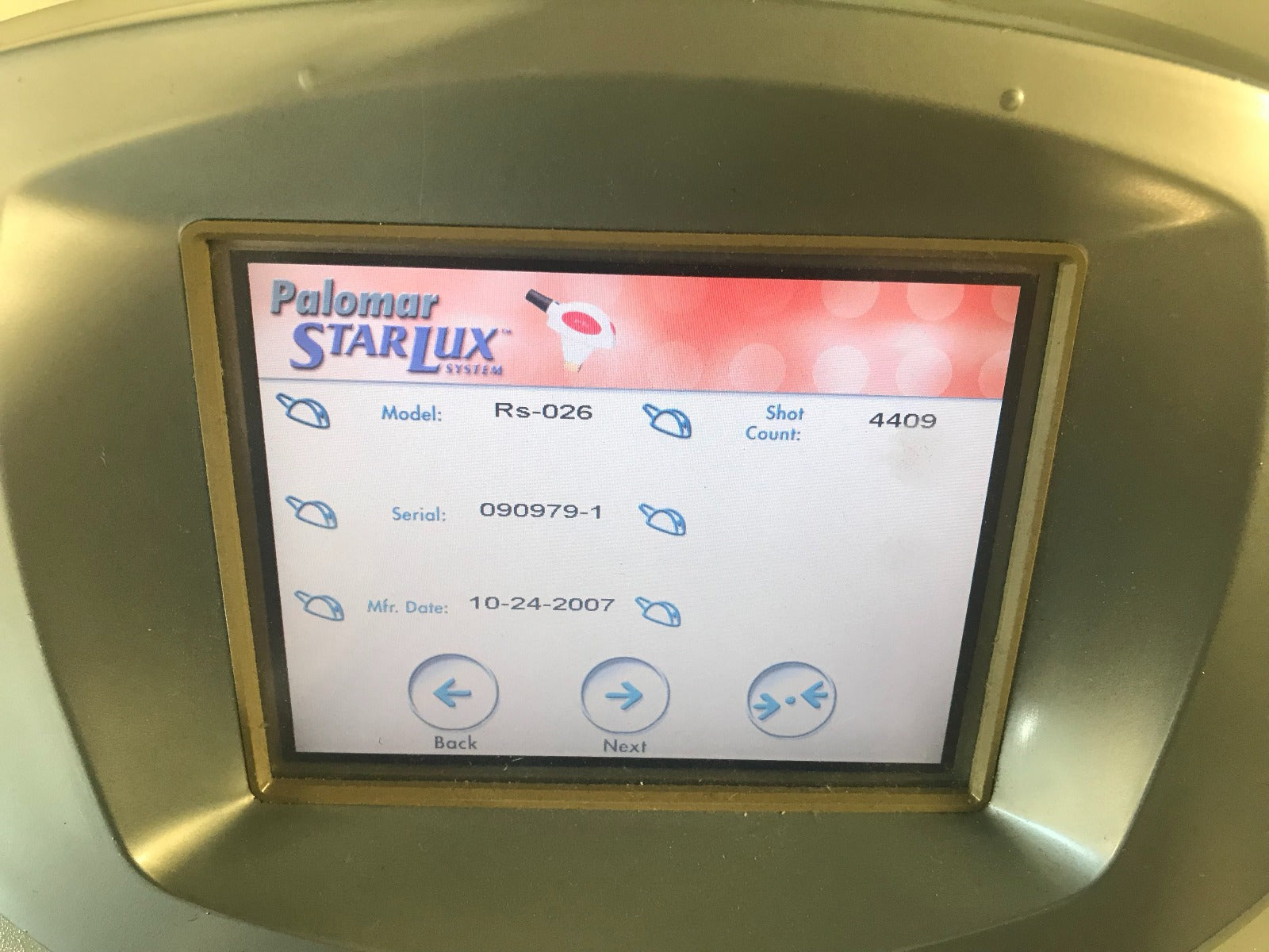 2005 Palomar Starlux 300 IPL Hair Removal Pigmented Lesions 3 HPs Lux G Ys Rs