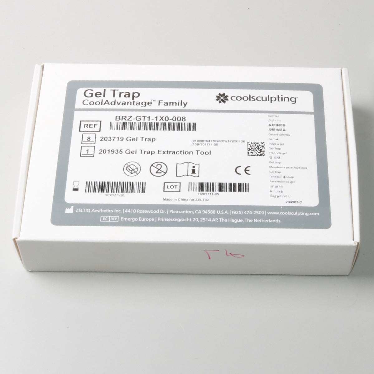 Zeltiq CoolSculpting CoolAdvantage Gel Trap 8Pack BRZ-GT1-1X0-008 EXP 2020-11-26