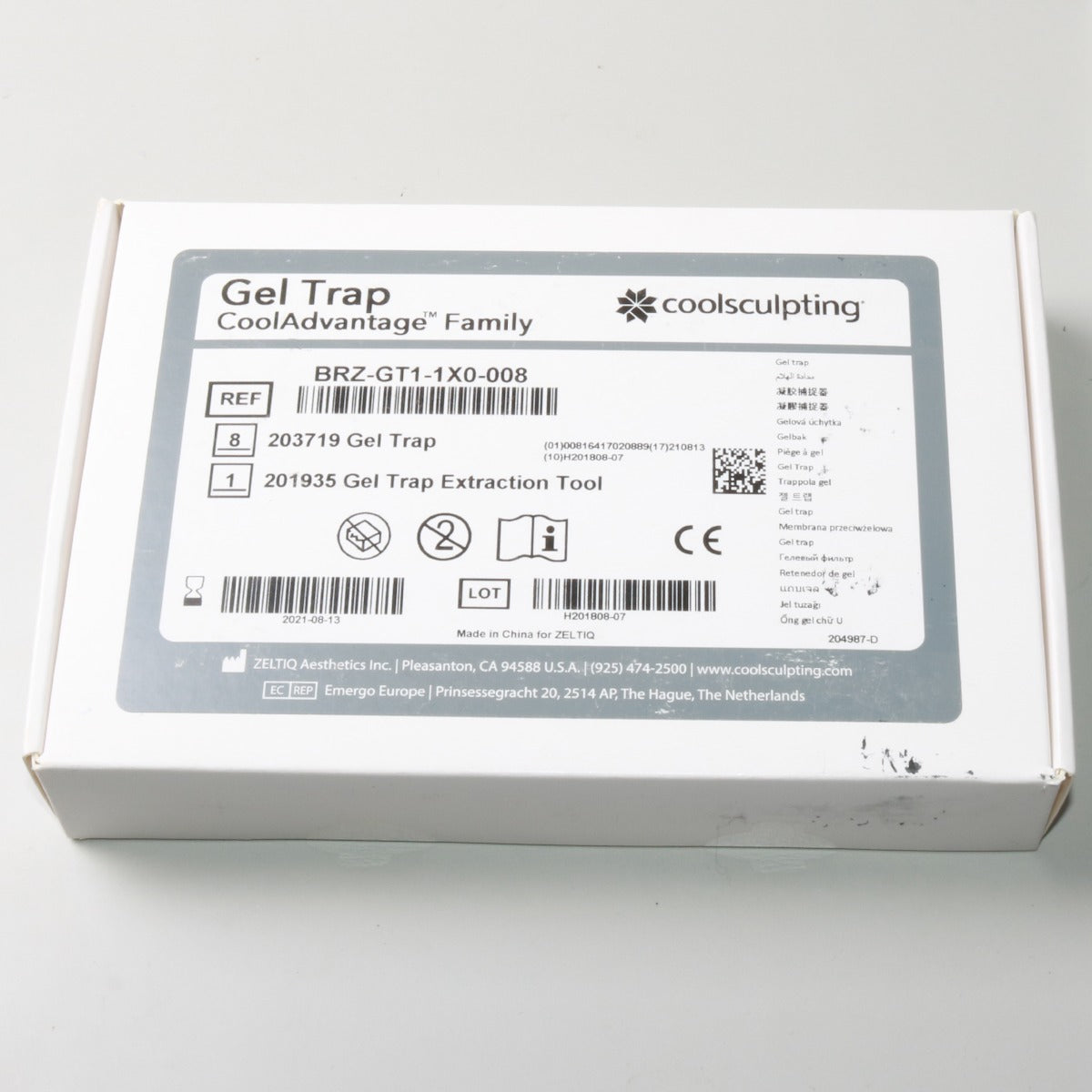 Zeltiq CoolSculpting CoolAdvantage Gel Trap 8Pack BRZ-GT1-1X0-008 EXP 2021-08-13