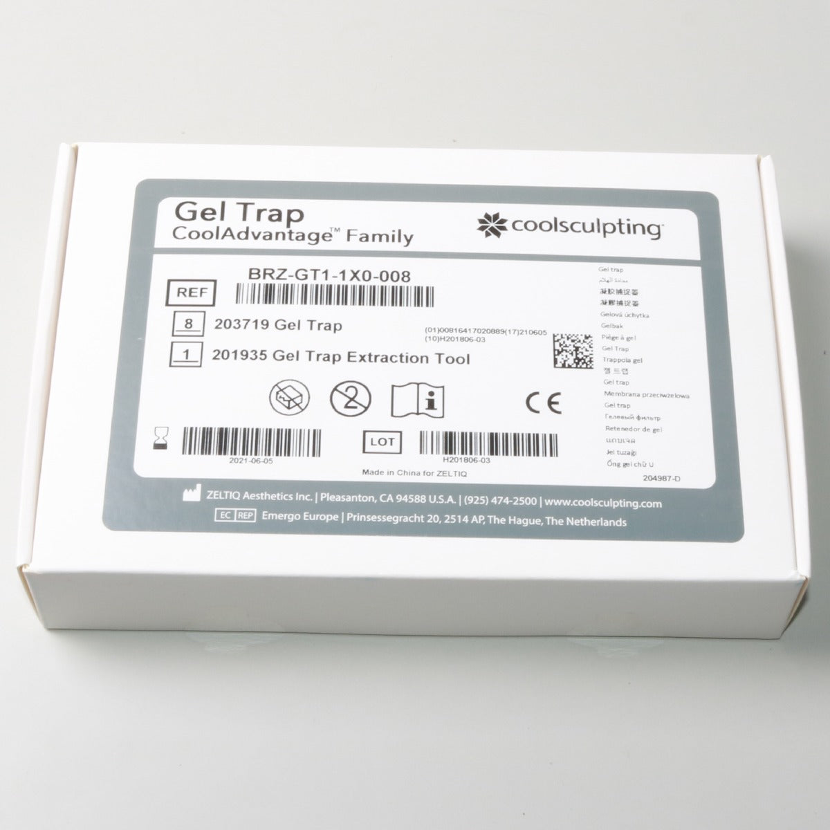Zeltiq CoolSculpting CoolAdvantage Gel Trap 8Pack BRZ-GT1-1X0-008 EXP 2021-06-05