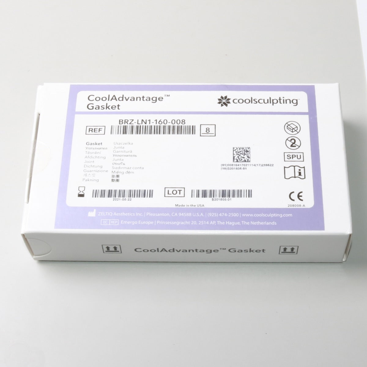 Zeltiq CoolSculpting CoolAdvantage Gasket BRZ-LN1-160-008 Exp 05/22/2021 8 Pack