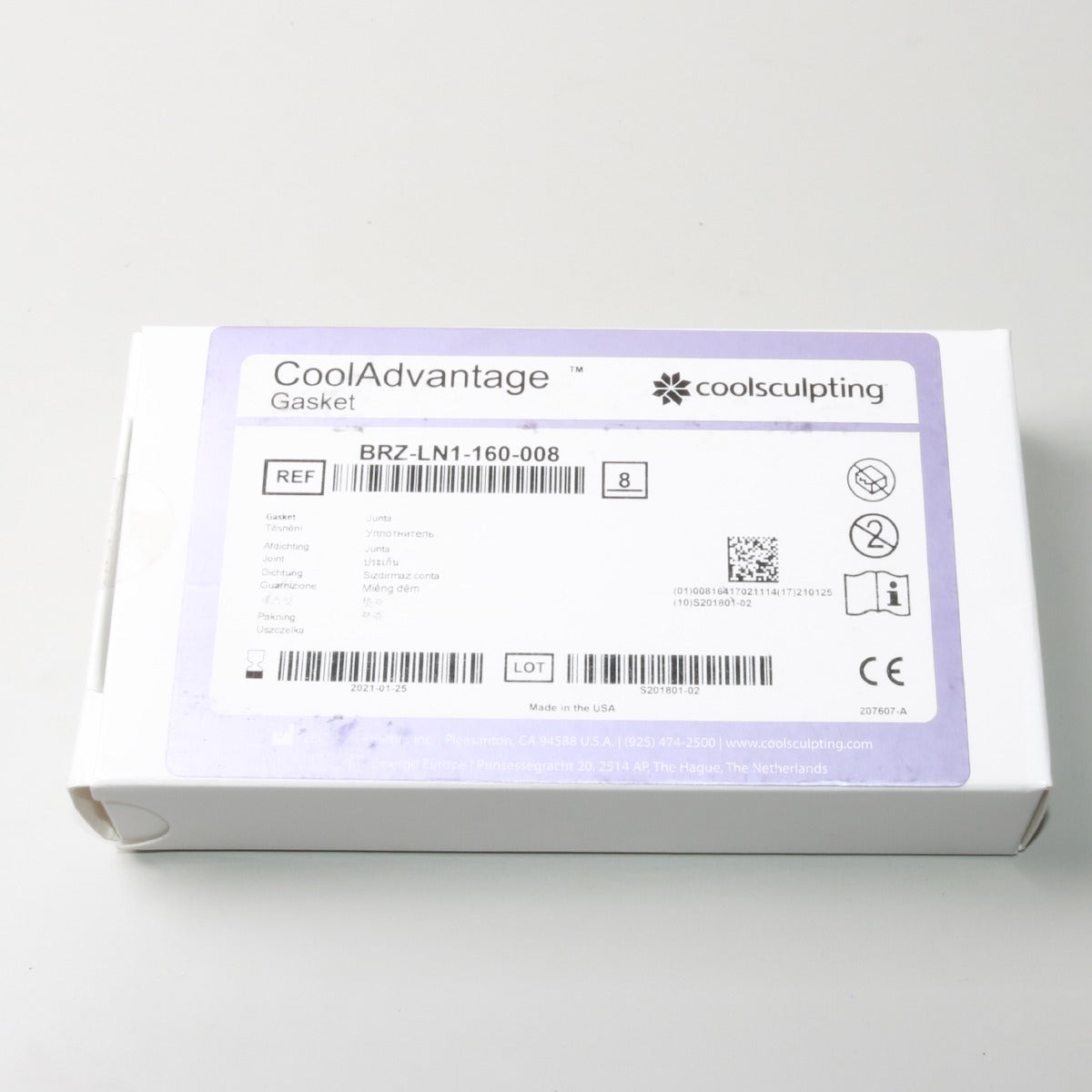 Zeltiq CoolSculpting CoolAdvantage Gasket BRZ-LN1-160-008 Exp 01/25/2021 8 Pack