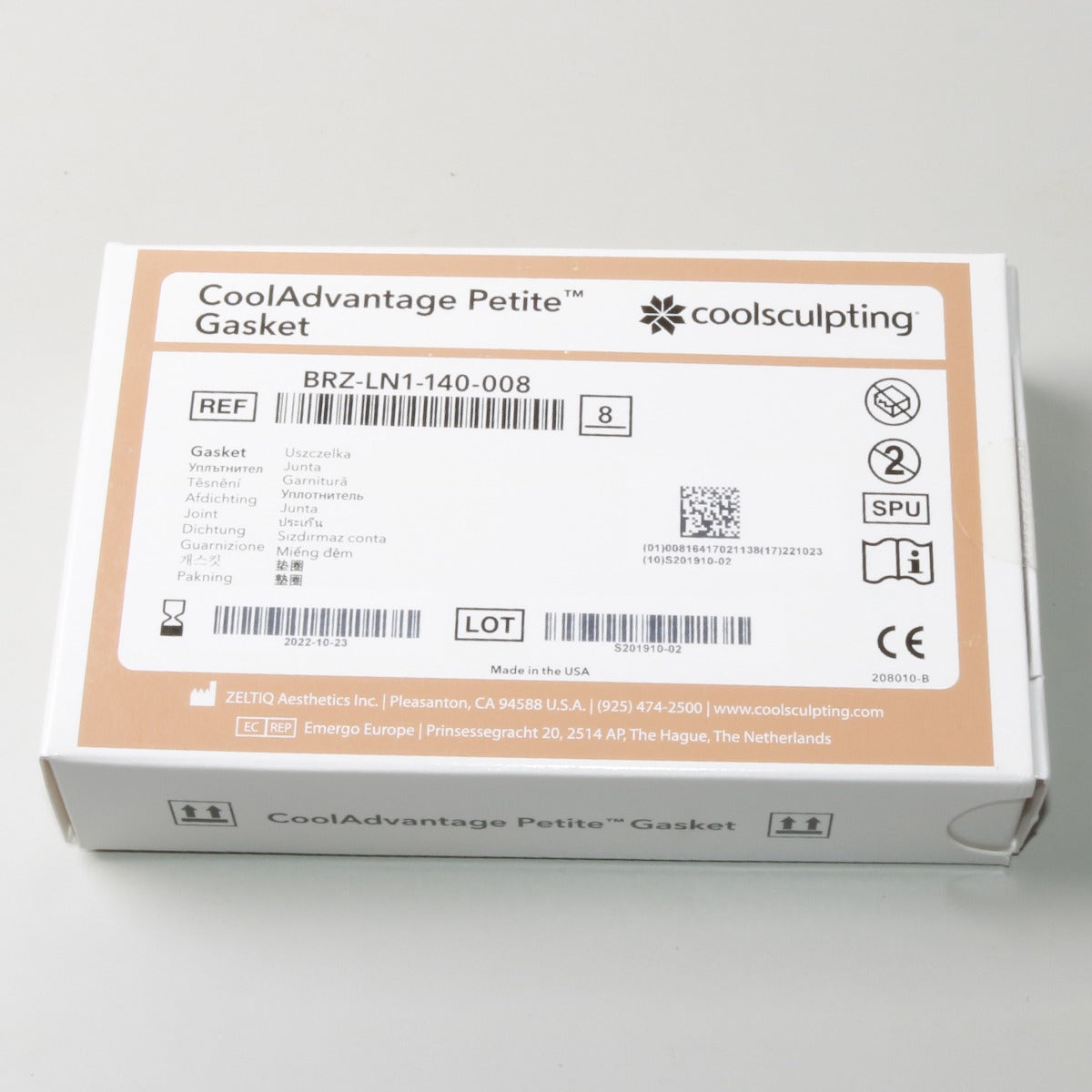 Zeltiq CoolSculpting CoolAdvantage Petite Gaskets BRZ-LN1-140 8 Pack Exp10/23/22