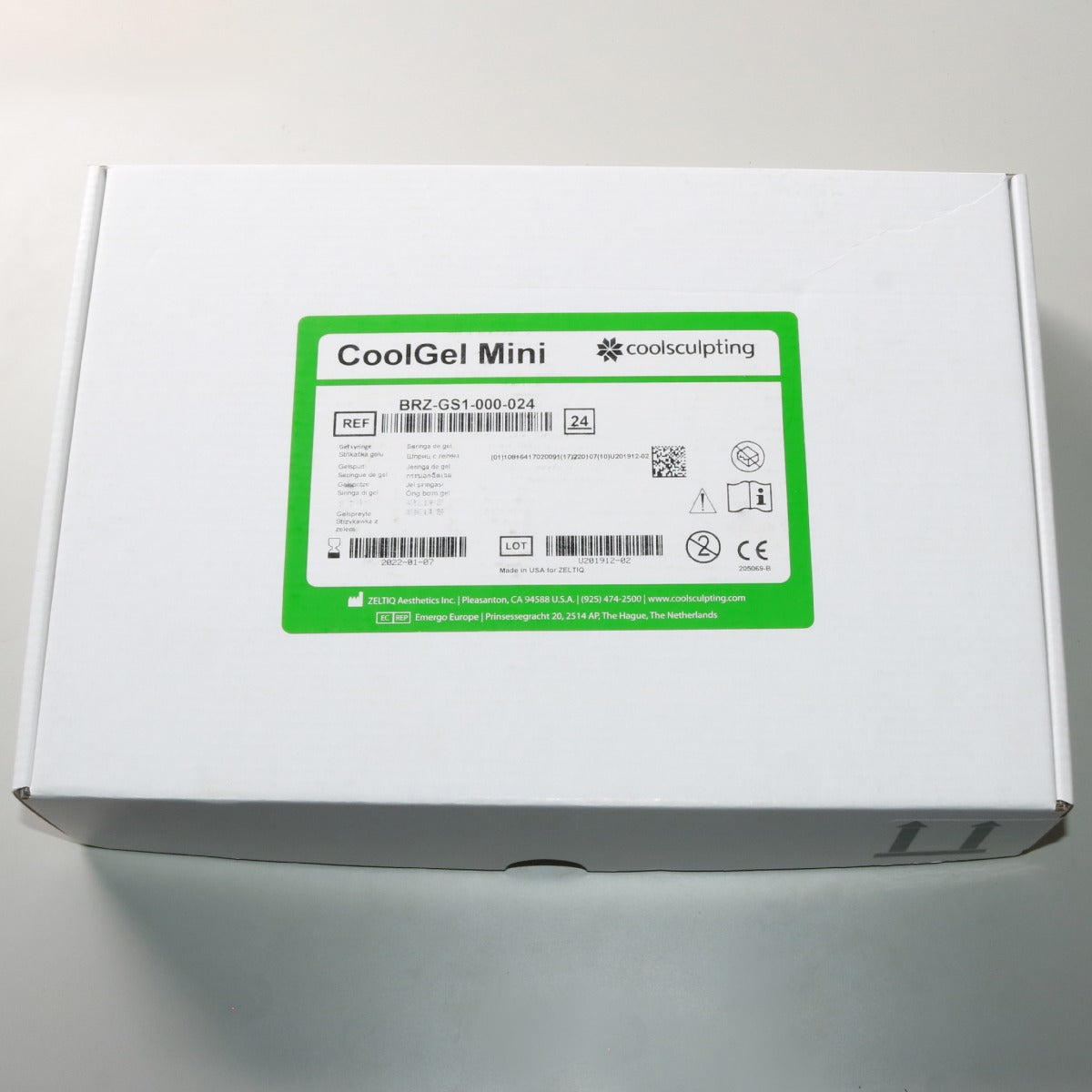 ZELTIQ CoolSculpting CoolGel Mini BRZ-GS1-000Cool Sculpting Exp: 2022-01 x24 Pcs