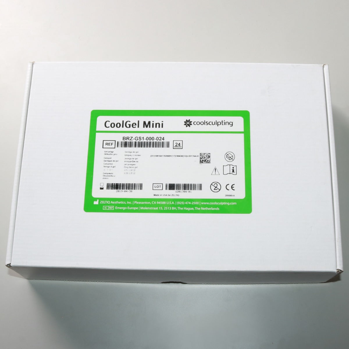 ZELTIQ CoolSculpting CoolGel Mini BRZ-GS1-000Cool Sculpting Exp: 2019-04 x24 Pcs