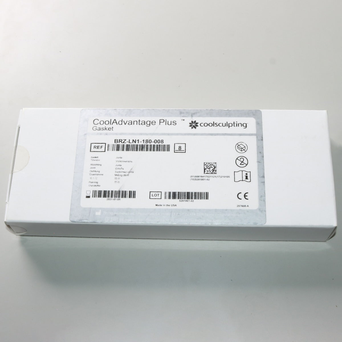 Zeltiq CoolSculpting CoolAdvantage Plus Gasket BRZ-LN1-180-008 / 8-Pack - EXPIRED