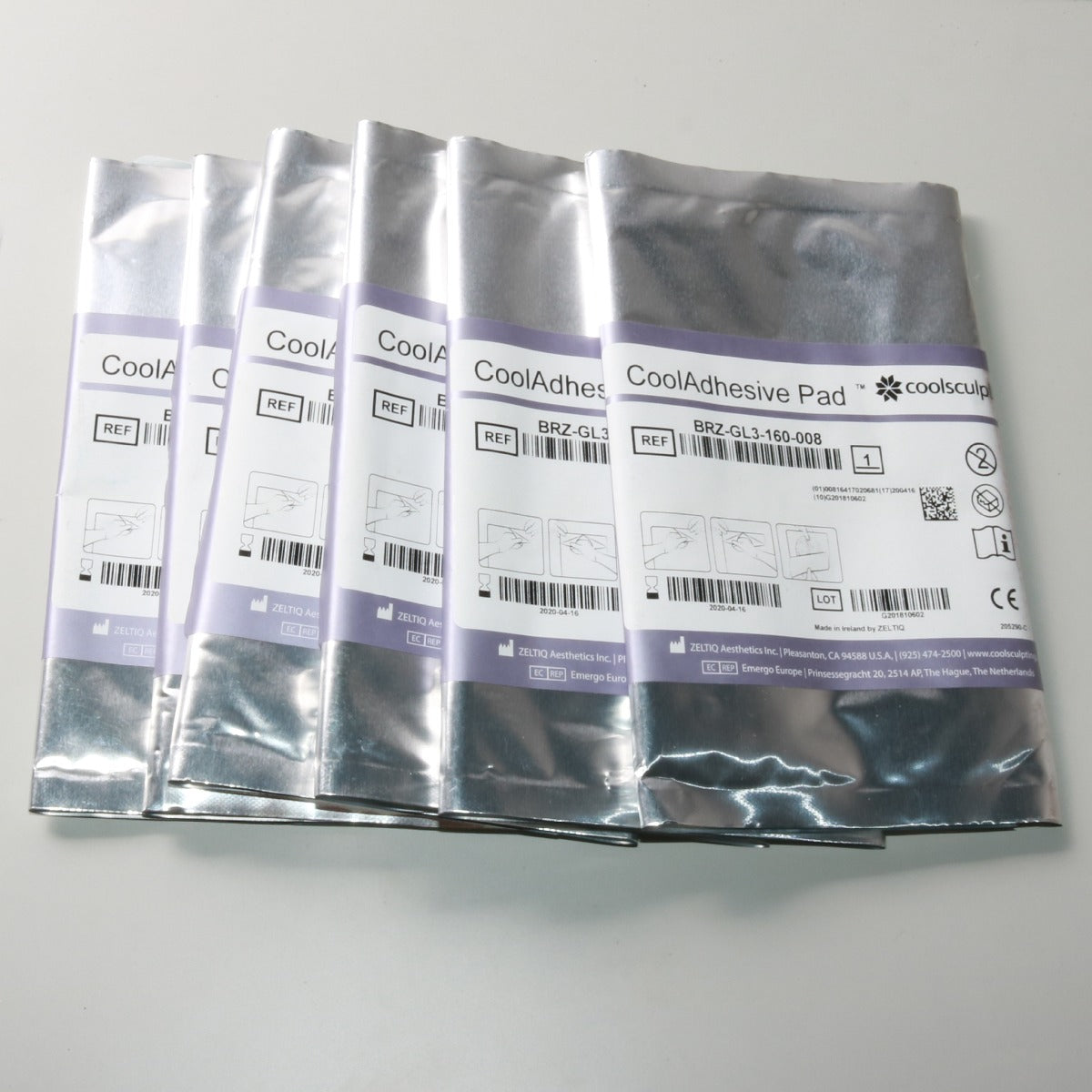 Zeltiq CoolSculpting Cool Advantage CoolAdhesive Pads BRZ-GL3-160 6PK EXP2020-07