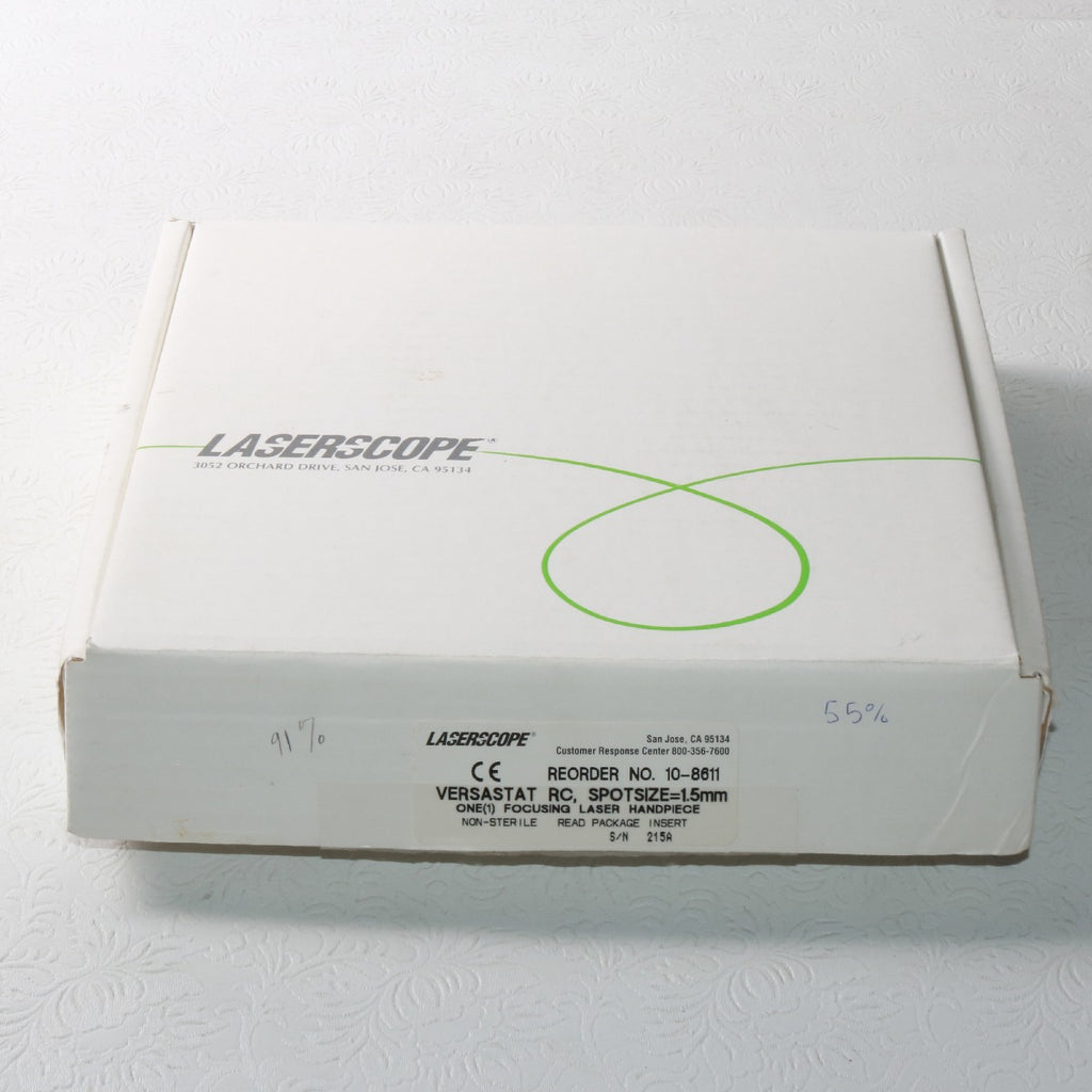 LaserScope Versastat RC 1.5mm Laser Handpiece Calibrate 55% Damaged Lens 10-8611