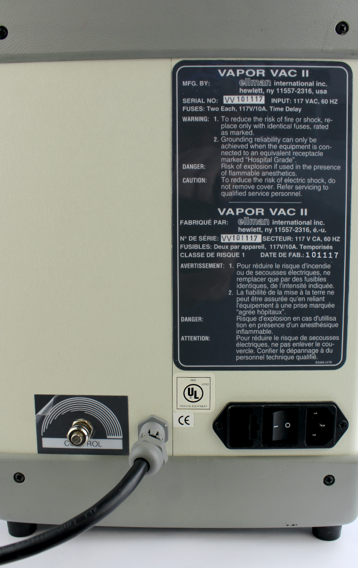 Ellman Vapor VAC II Surgical Smoke Evacuation System - Excellent Condition