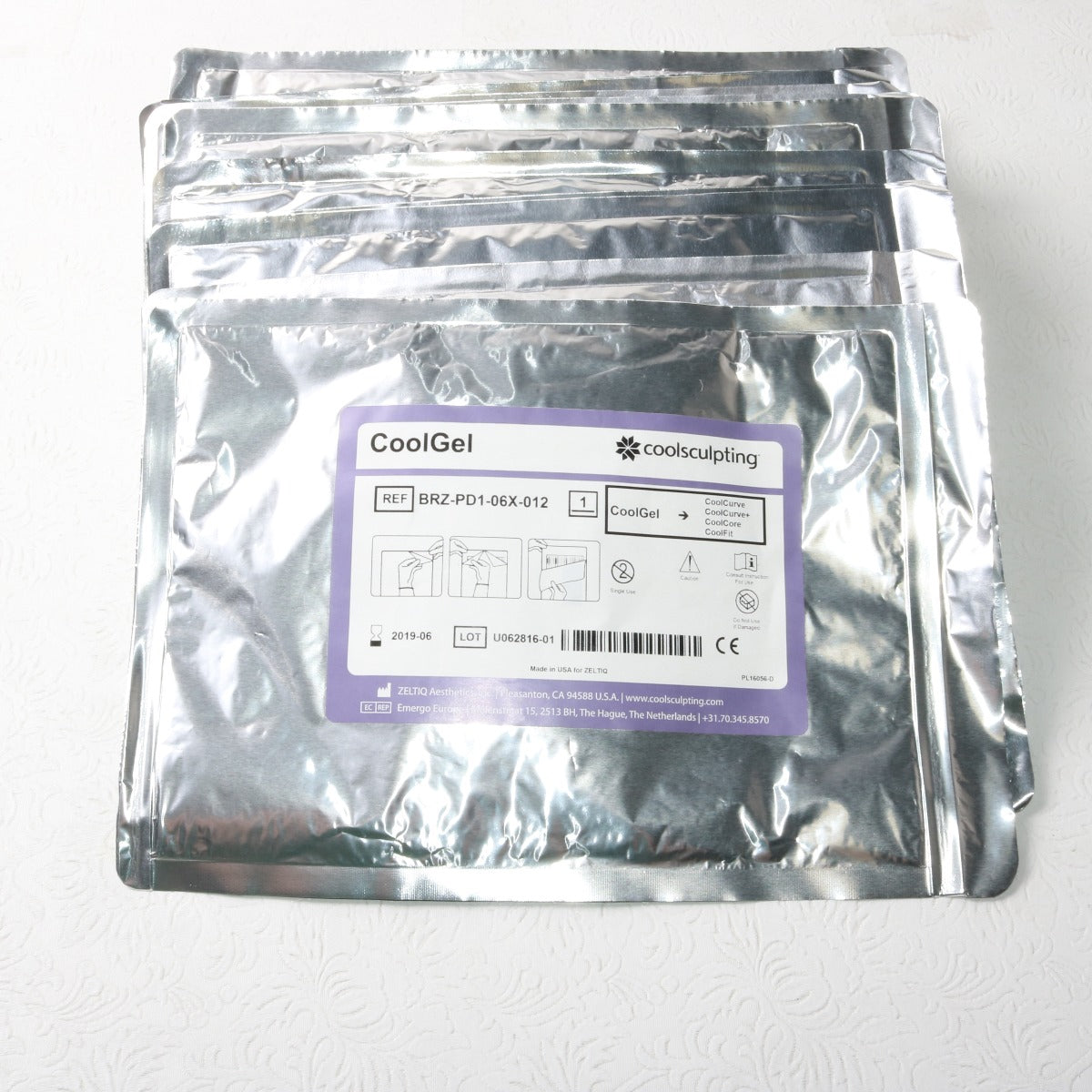 Zeltiq CoolSculpting Standard Purple Cool Gel BRZ-PD1-06X-012 23PACK EXP 2019-06