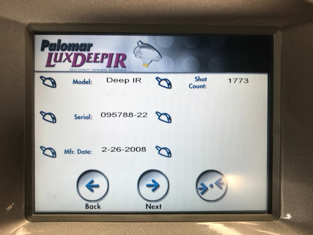 2007 Palomar Starlux 500 Lux Deep IR Fractional Infrared Handpiece 2K LOW Shots