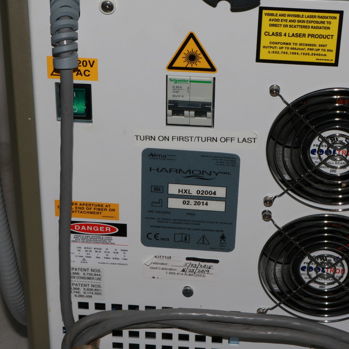 2014 Alma Harmony XL IPL Workstation 1 HP Dye-VL SVL 500-600 nm Pigment Vascular