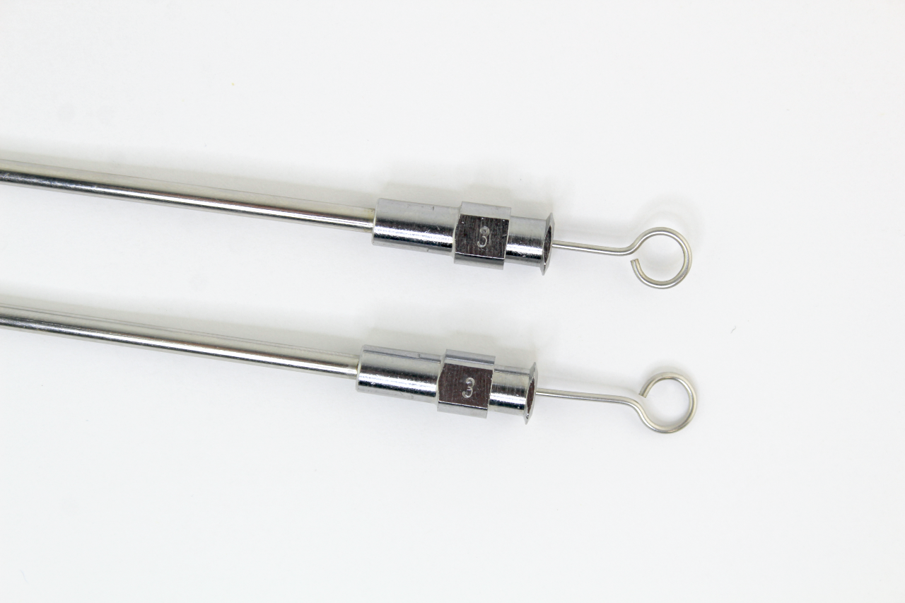 Cannula Aspiration Suction 6 1/2" Cannula Tri Hole x2 Pcs With Cleaning Stylets