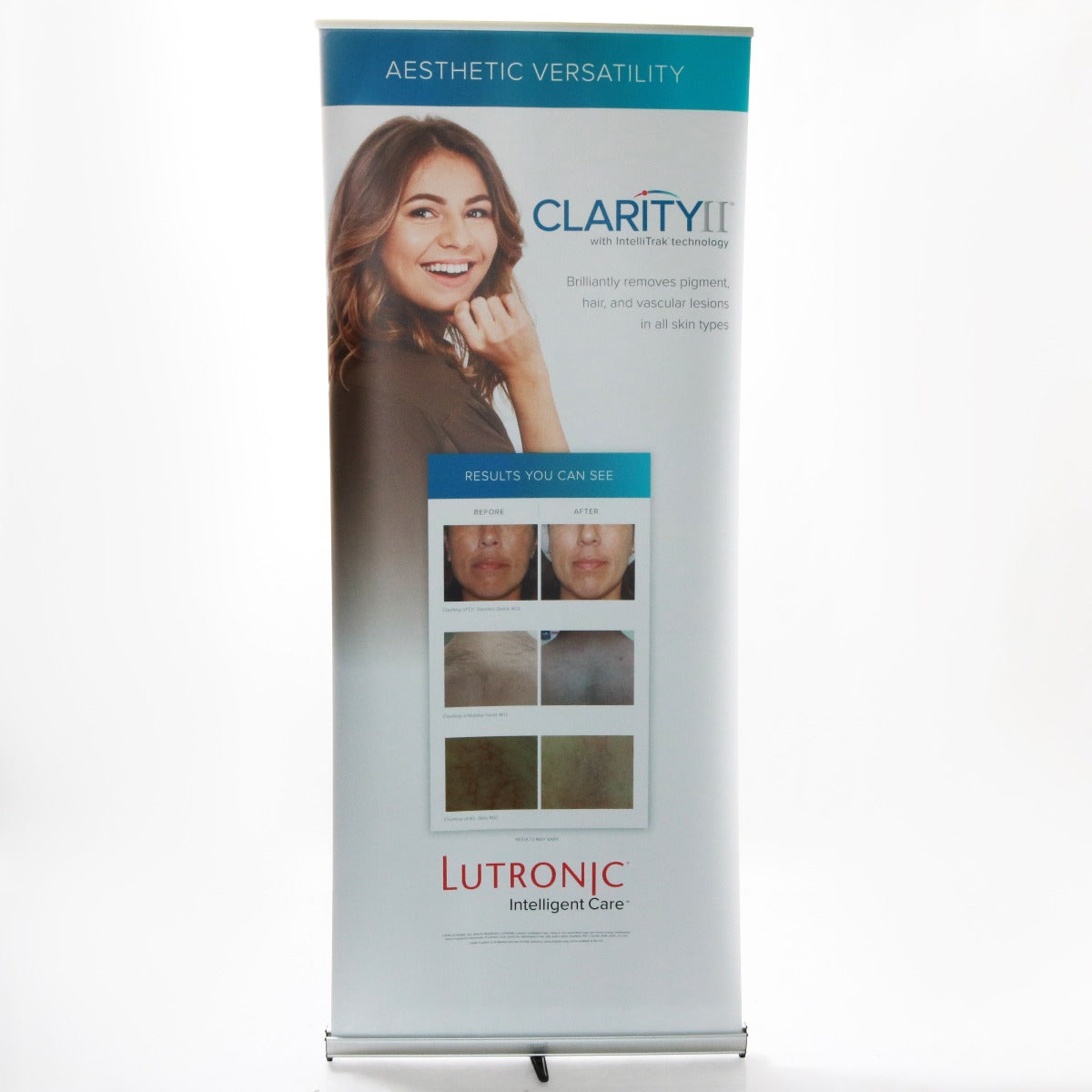 Lutronic Clarity II HR Vascular Pigment Laser Marketing Retractable Banner 33x80
