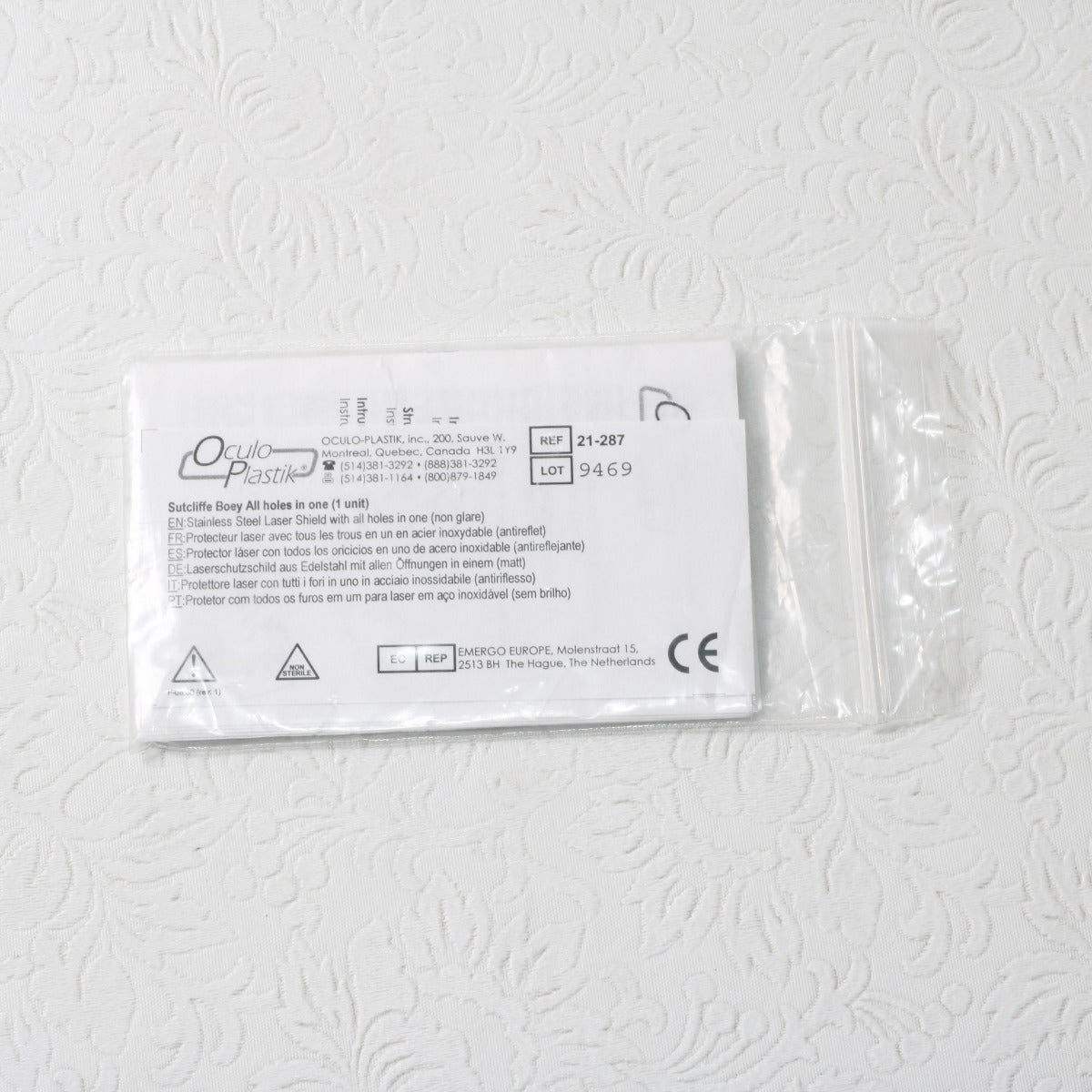 Oculo Plastik Sutcliffe Boey All In One Laser Eyelid Treatment Spot Mask 21-287