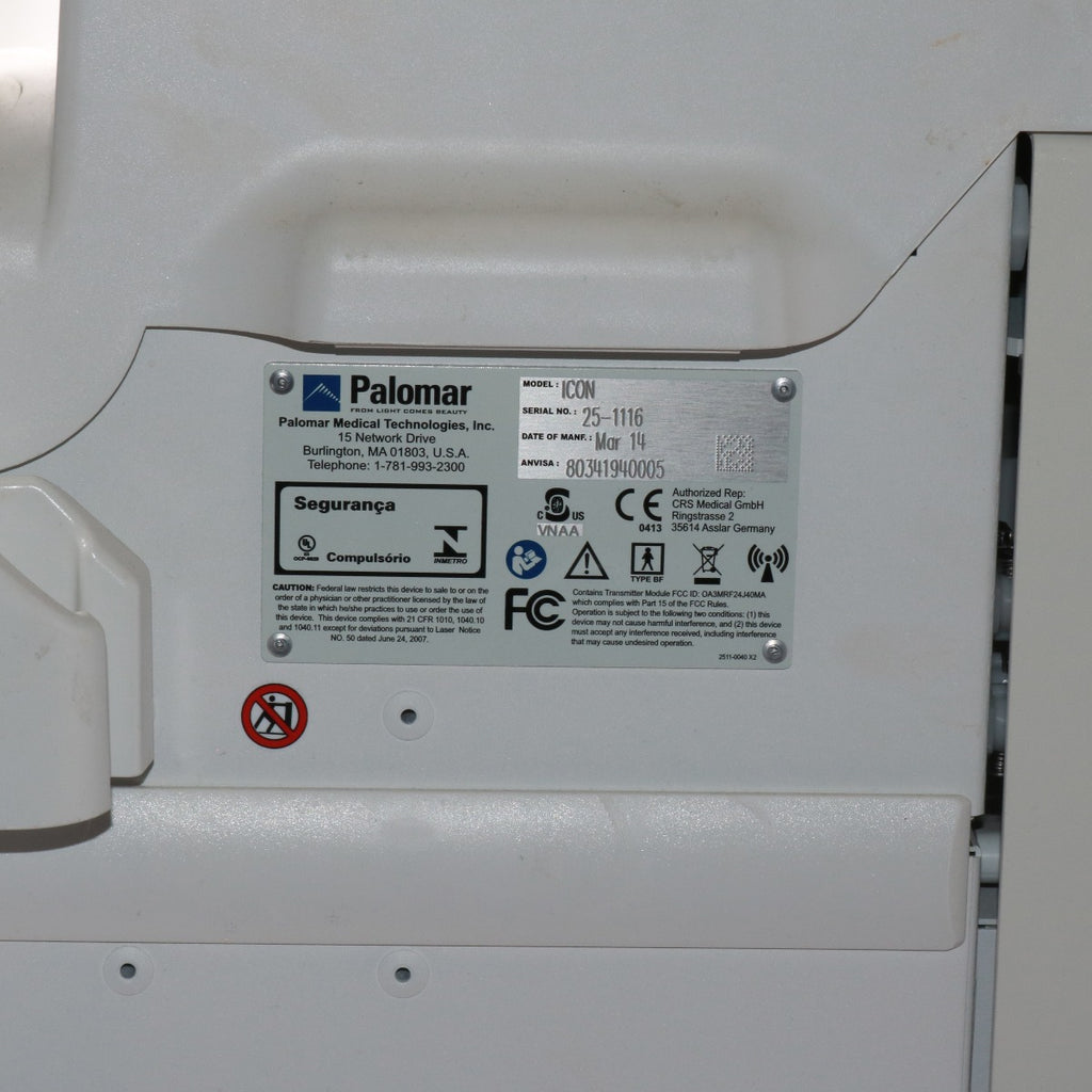 2014 Palomar Cynosure Icon Laser IPL 1 HP Max G Pigmented Lesions MaxG 50K Pulse