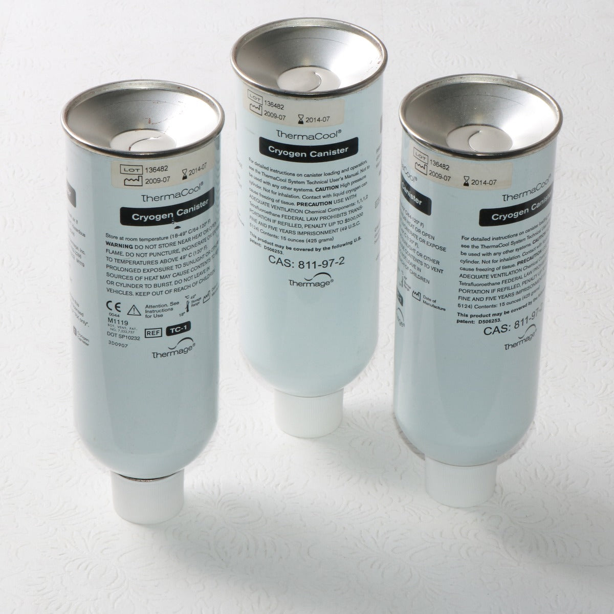 Solta Thermage TC-1 ThermaCool Cryogen Therma Cool 425g 15oz EXP2014 3 PACK OPEN