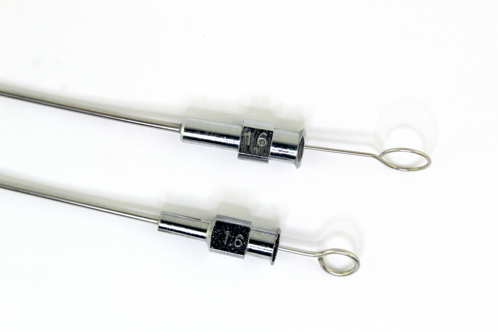 Cannula Aspiration Suction 6 1/2" Cannula 1.6 x2 Pcs With Cleaning Stylets