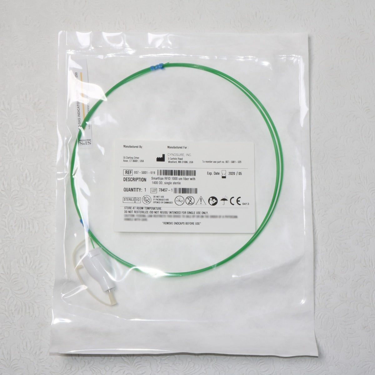 Cynosure SmartLipo RFID 1000um GREEN Laser Fiber OD 1400 807-5001-619 Single (1)