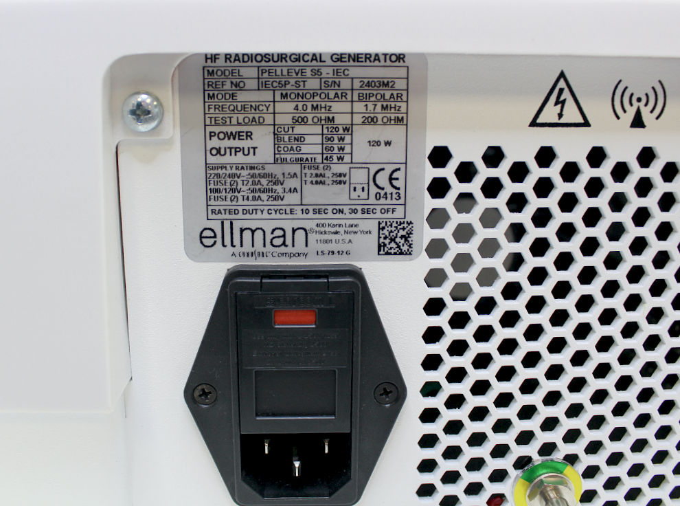 Ellman Pelleve RF Wrinkle Reduction System S5-IEC / Radiosurgical Generator