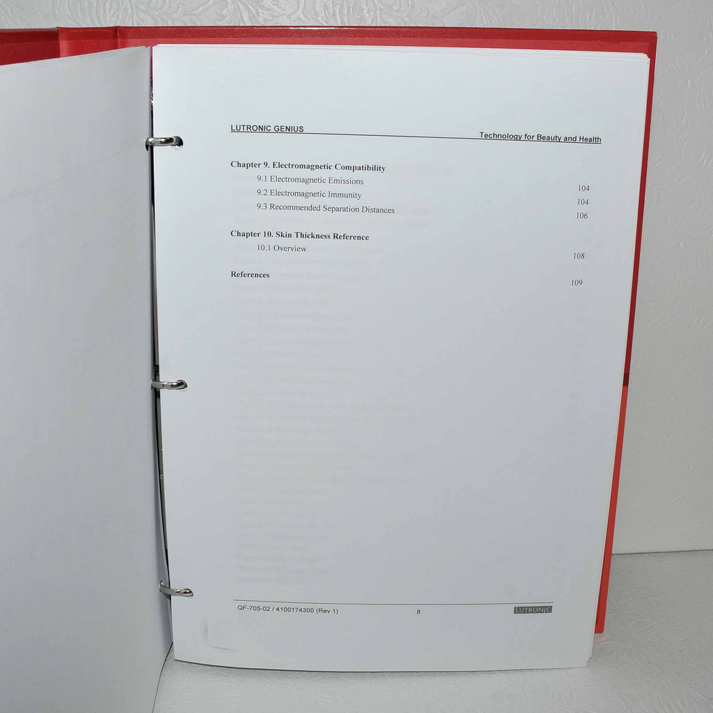Lutronic Genius Operator Manual RF Microneedling Original User Operation Guide