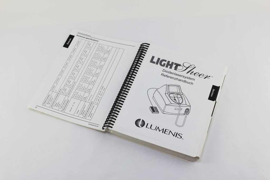 2005 Lumenis LightSheer Laser Reference Guide Light Sheer ET ST XC EC SC EP SP