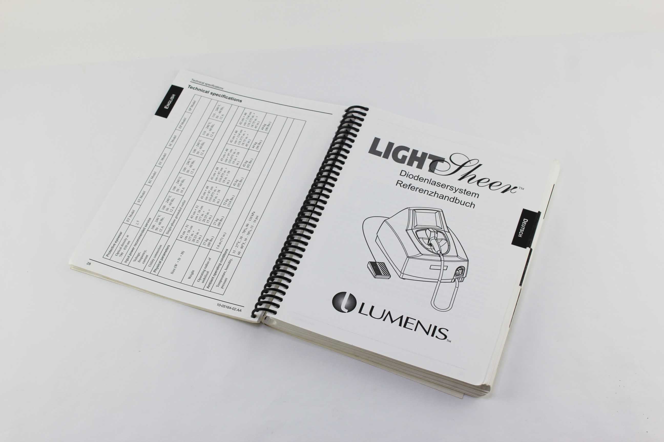 2005 Lumenis LightSheer Laser Reference Guide Light Sheer ET ST XC EC SC EP SP