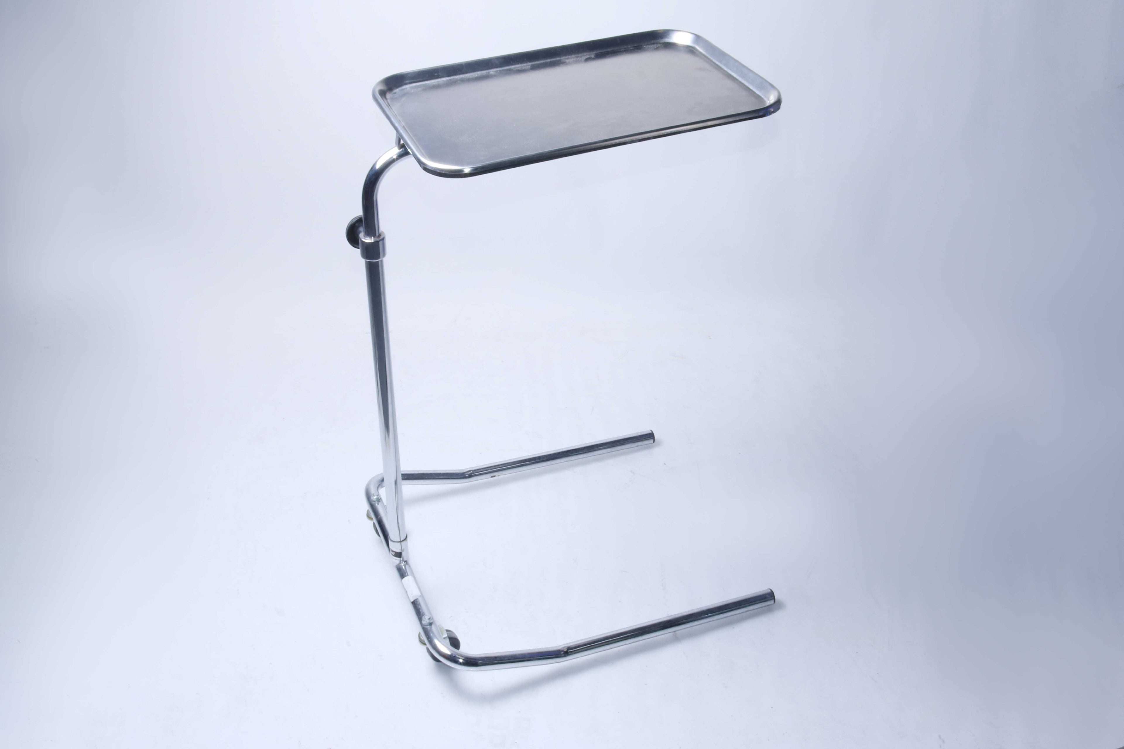 JB Call 11x17" Single Post U-Base Mayo Stand w/ Stainless Steel Instrument Tray