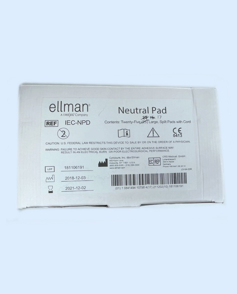 Ellman Cynosure Neutral Pad IEC-NPD EXP2021