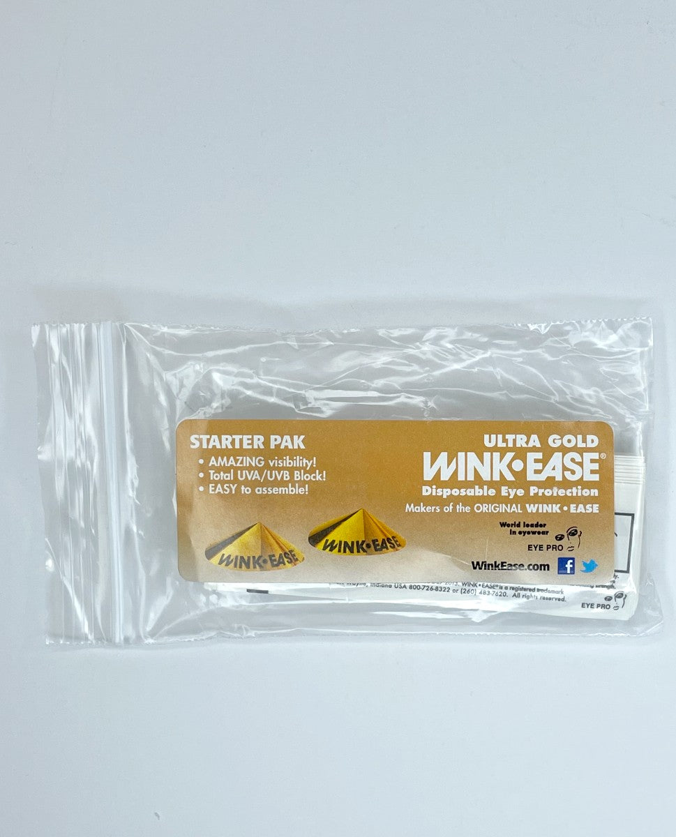 Wink Ease Eye Protection Ultra Gold Disposable Tanning Sunbed Goggles UVA Cones Sun Bed Pack 20