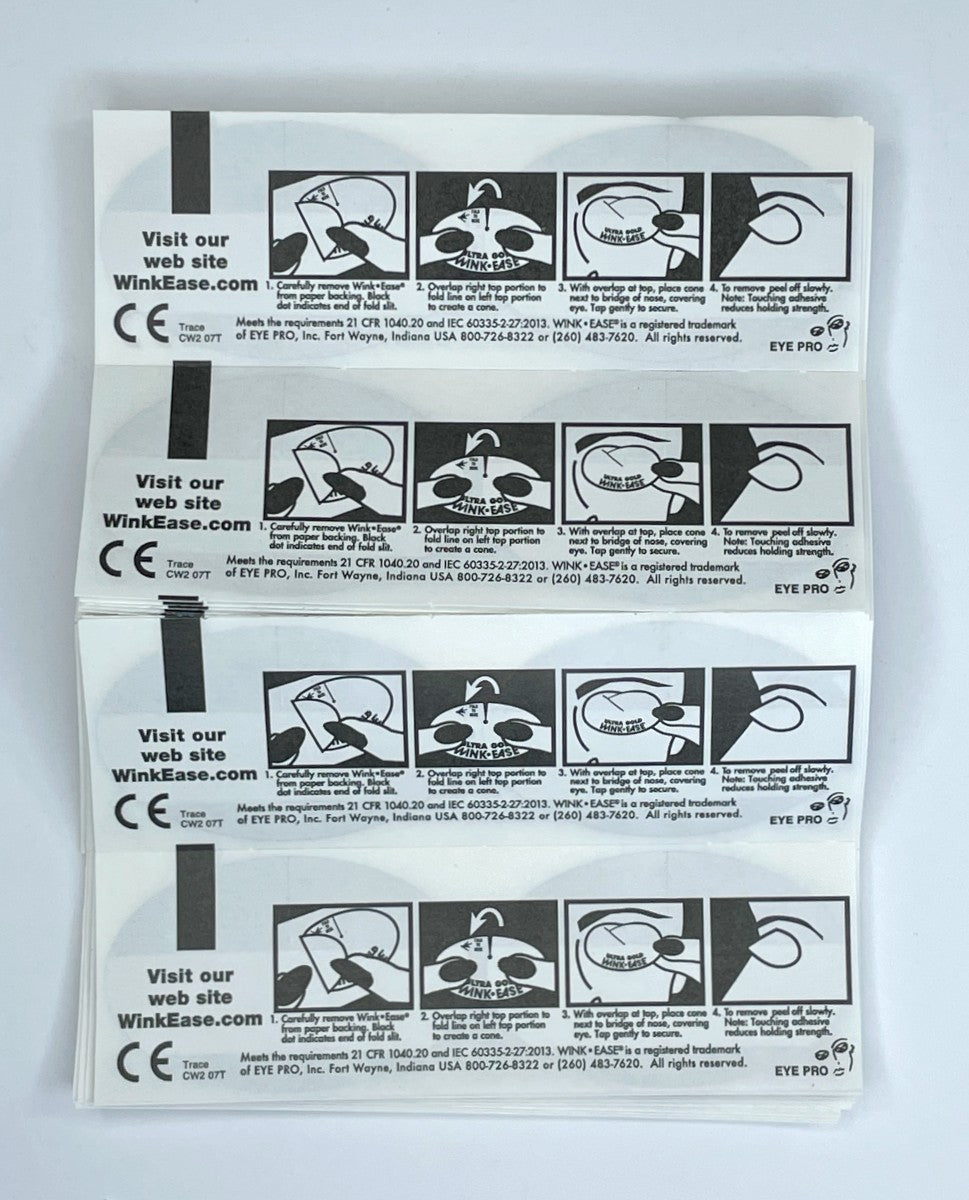 Wink Ease Eye Protection Ultra Gold Disposable Tanning Sunbed Goggles UVA Cones Sun Bed Pack 20