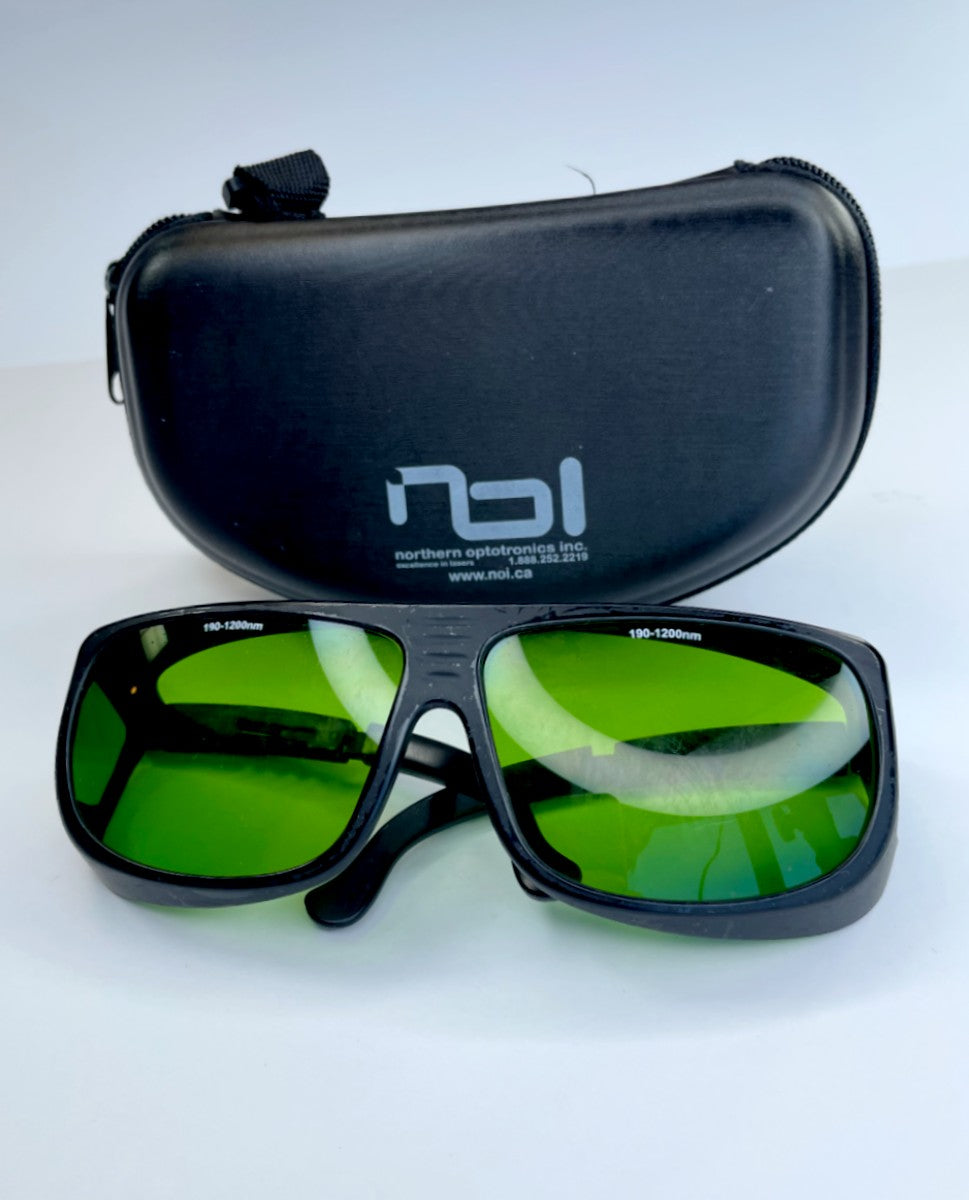 Laser Safety Eyewear Glasses 190nm - 200nm green tint