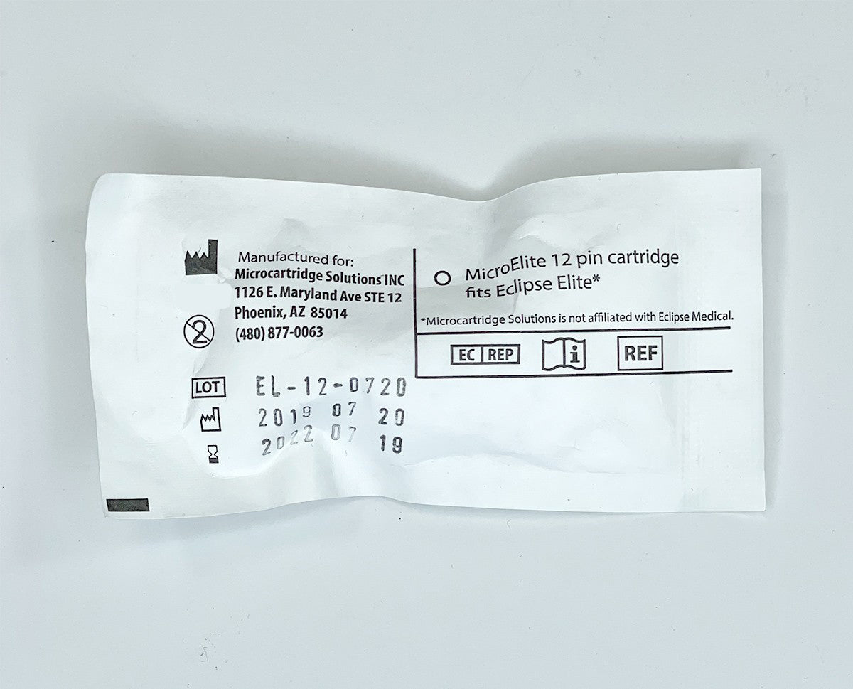 Eclipse 12Pin MicroElite Microneedling Tip Cartridge Fits Eclipse Elite EXP2022