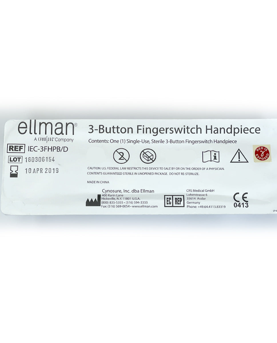 Ellman Pelleve IEC-3FHPB/D 3 Button Fingerswitch Handpiece EXP 2019