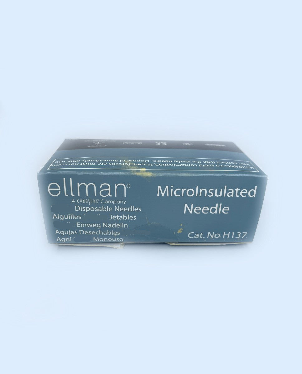 Ellman/Cynosure MICROINSULATED NEEDLE Sterile Disposable Silver Needle NO. H137