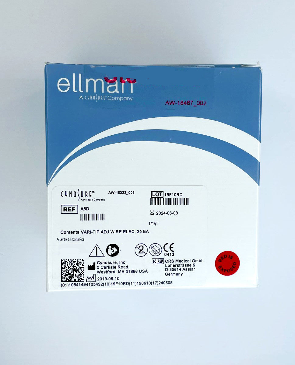 Ellman Cynosure A8D Vari-Tip ADJ Wire Electrode 1/16in Shaft 25-Pack Exp-2024