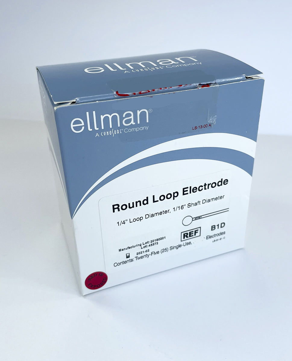Ellman B1D Pelleve Round Loop Electrodes 1/4" 1/16" Diameter 16Pk EXP 2021-02