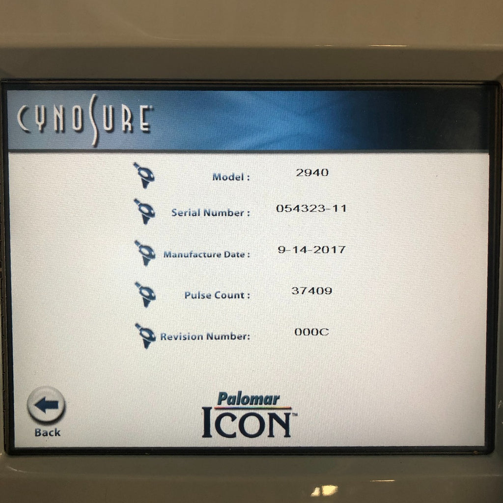 2017 Cynosure Palomar Icon 2940 Fractional Erbium Laser Handpiece 37K SHOTS