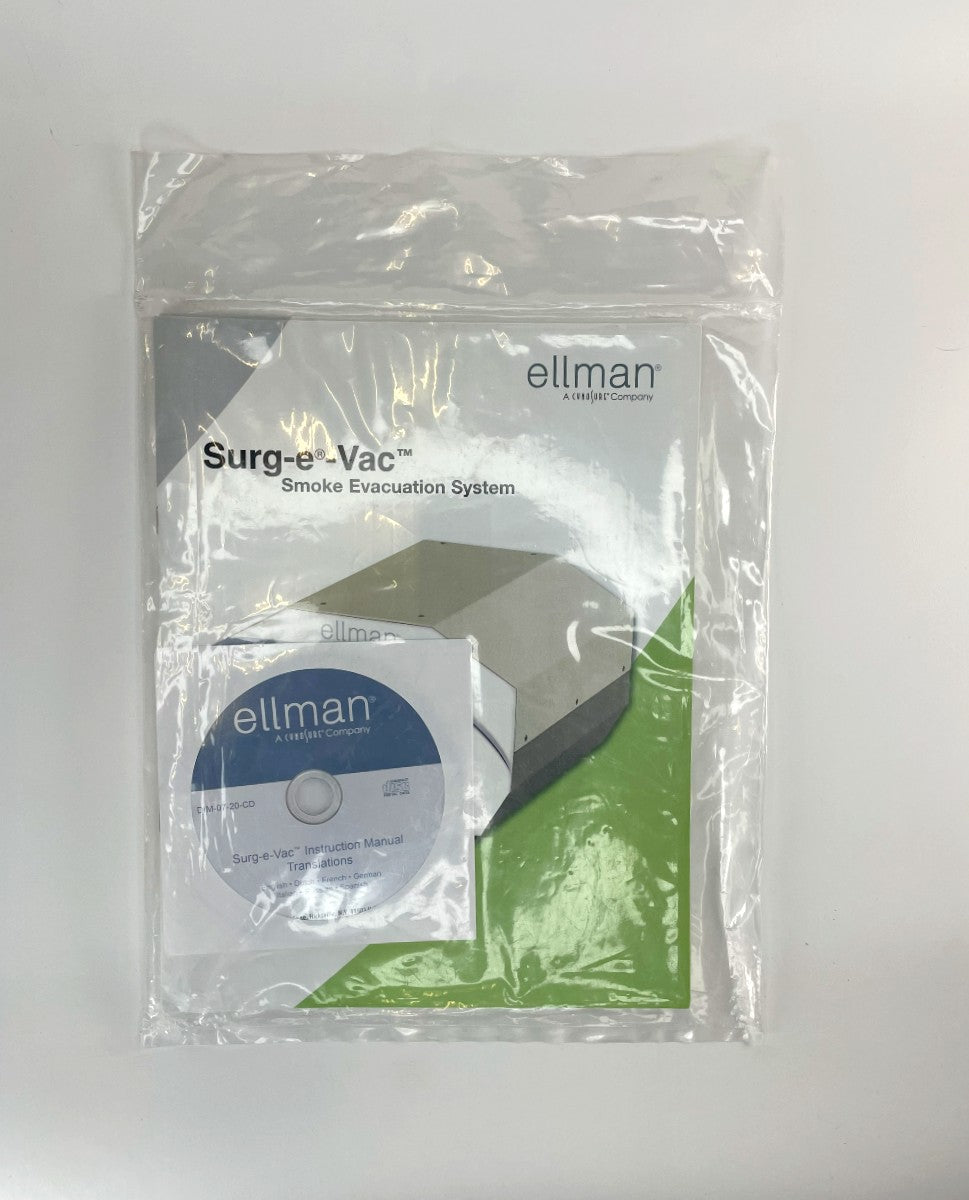 Ellman Cynosure, Surg-e-Vac, Smoke Evacuation System, Instruction Manual Translations (cd and manual)
