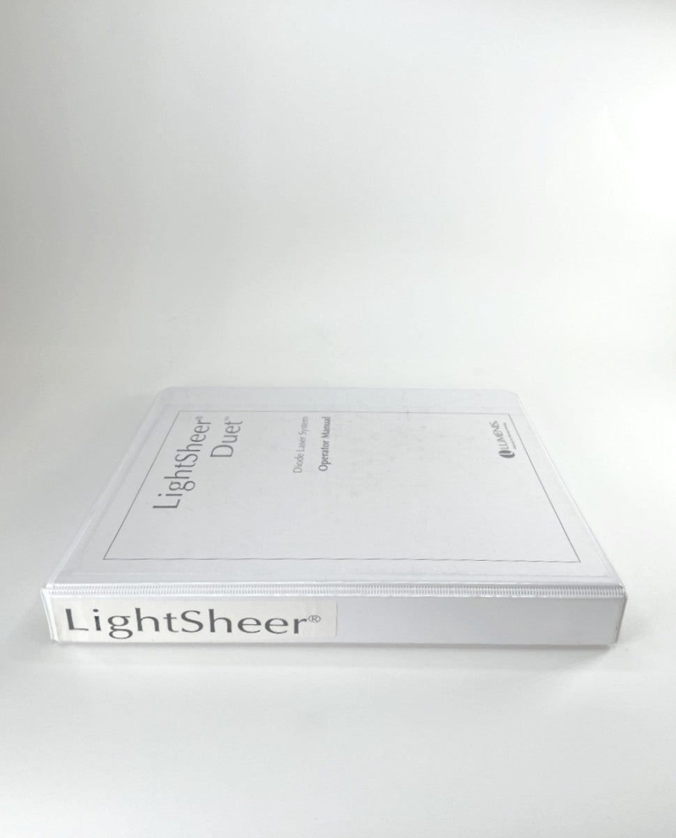 Lumenis LightSheer Duet Diode Laser System OPERATOR MANUAL