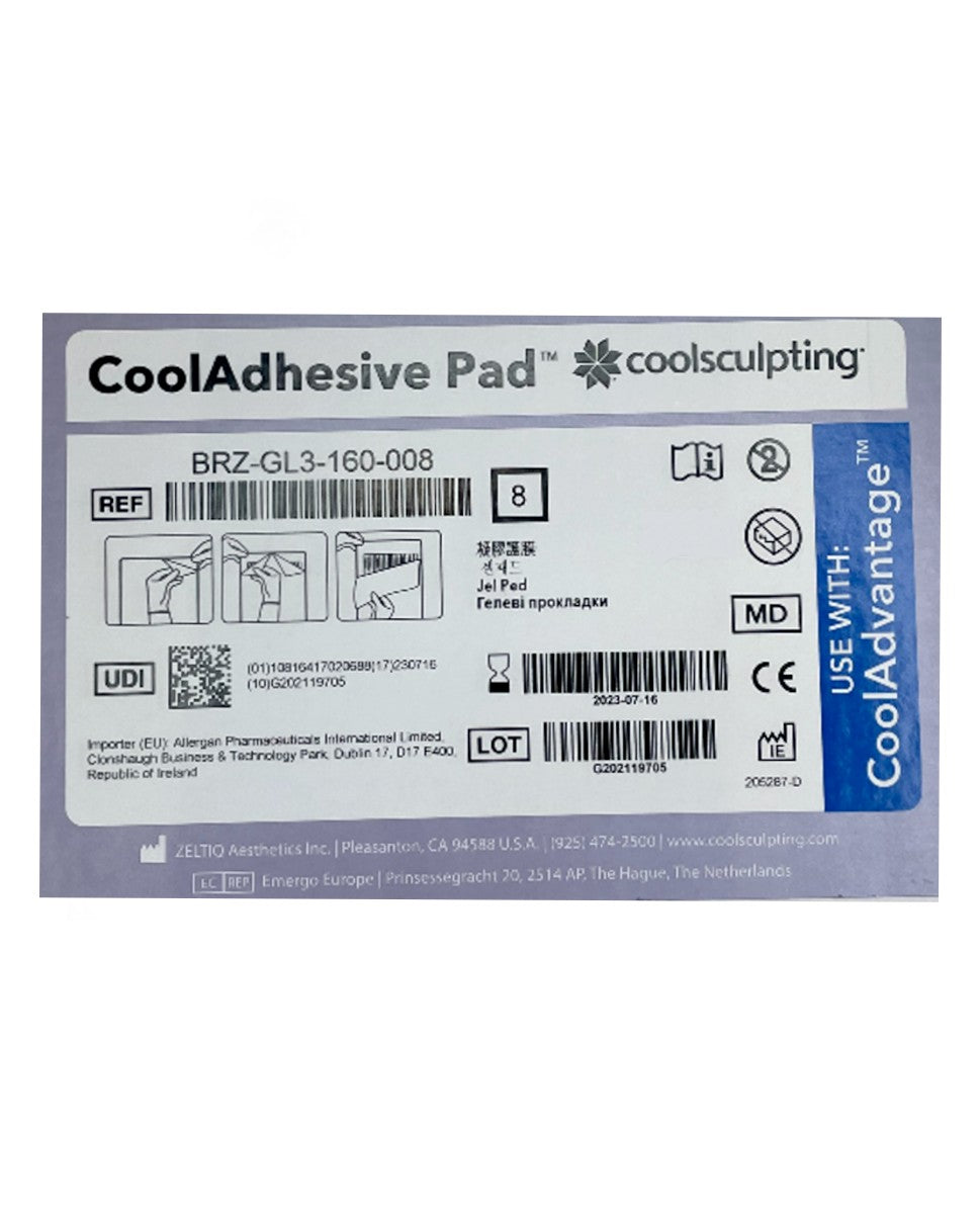 Zeltiq CoolSculpting ADVANTAGE BRZ-GL3-160-008 CoolAdhesive Pads 8pack