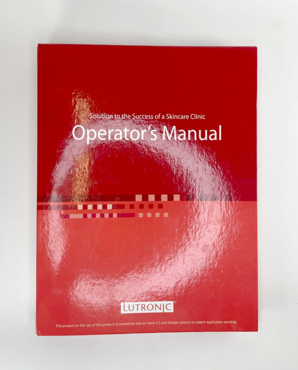 Lutronic Infini RadioFrequency RF Operators Manual User Clinic Handbook Guide