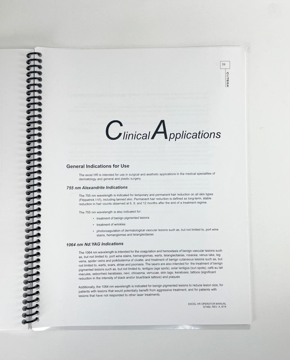 CUTERA Excel HR Operator Manual