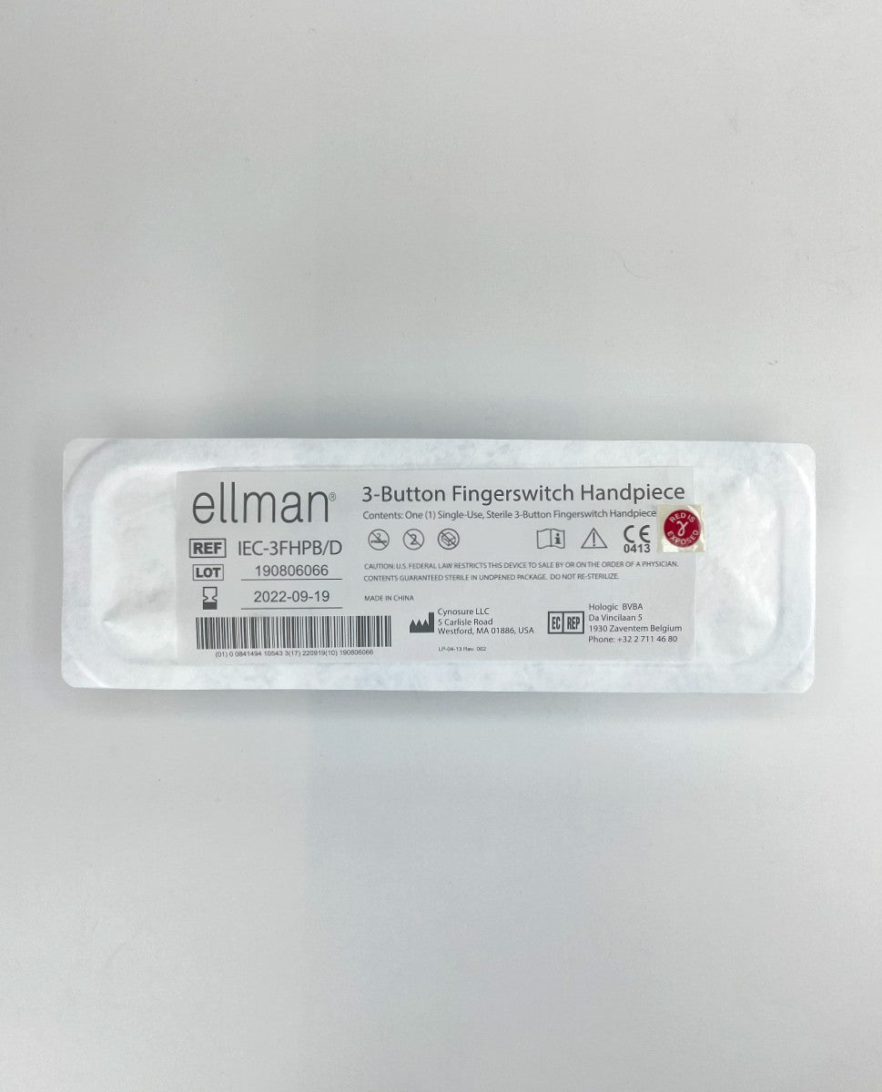Ellman International 3 Button Fingerswitch Handpiece Sterile IEC-3FHPB/D Exp2022