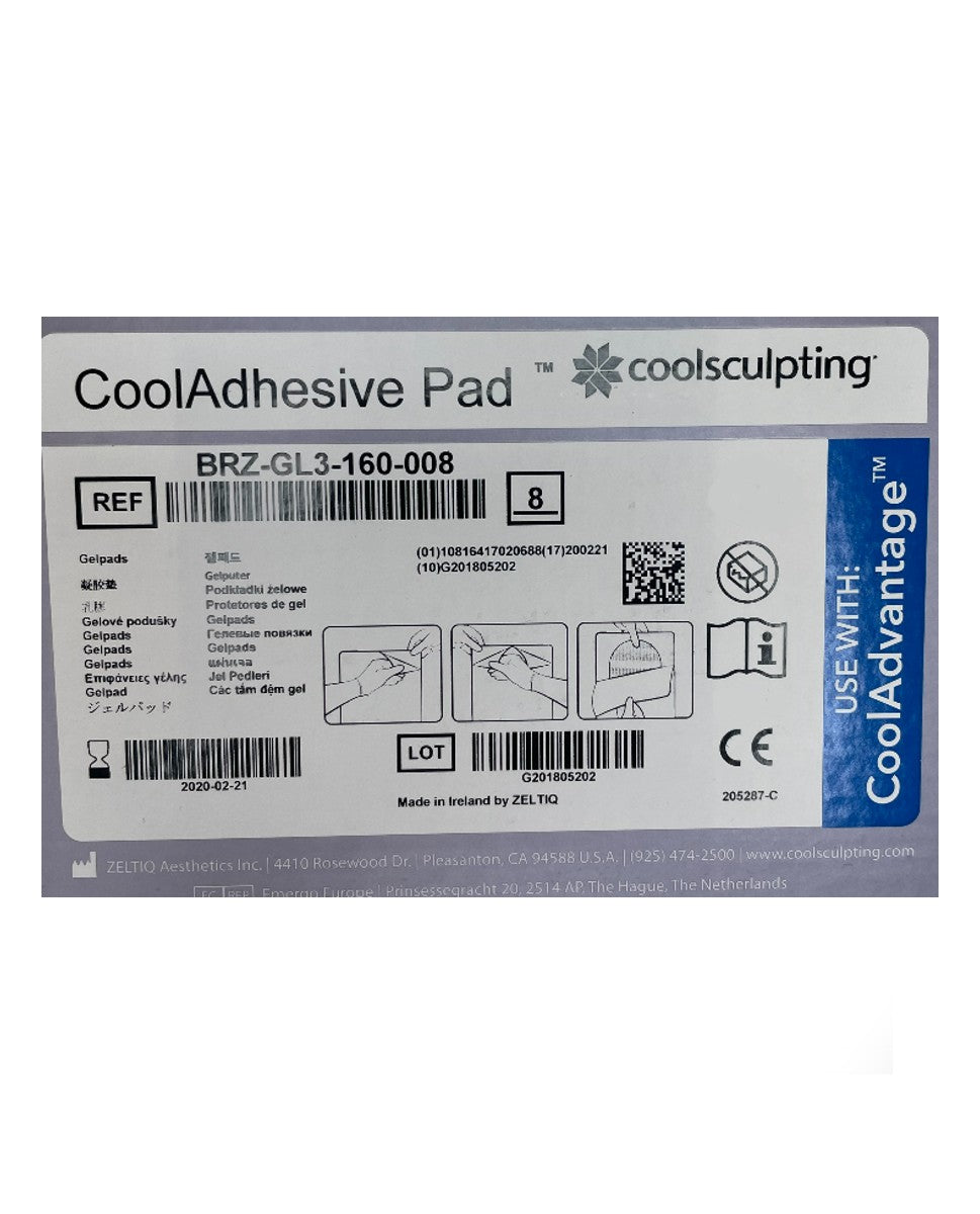 Zeltiq CoolSculpting Cool ADVANTAGE BRZ-GL3-160-008 CoolAdhesive Pads 7PK 2020-02-21