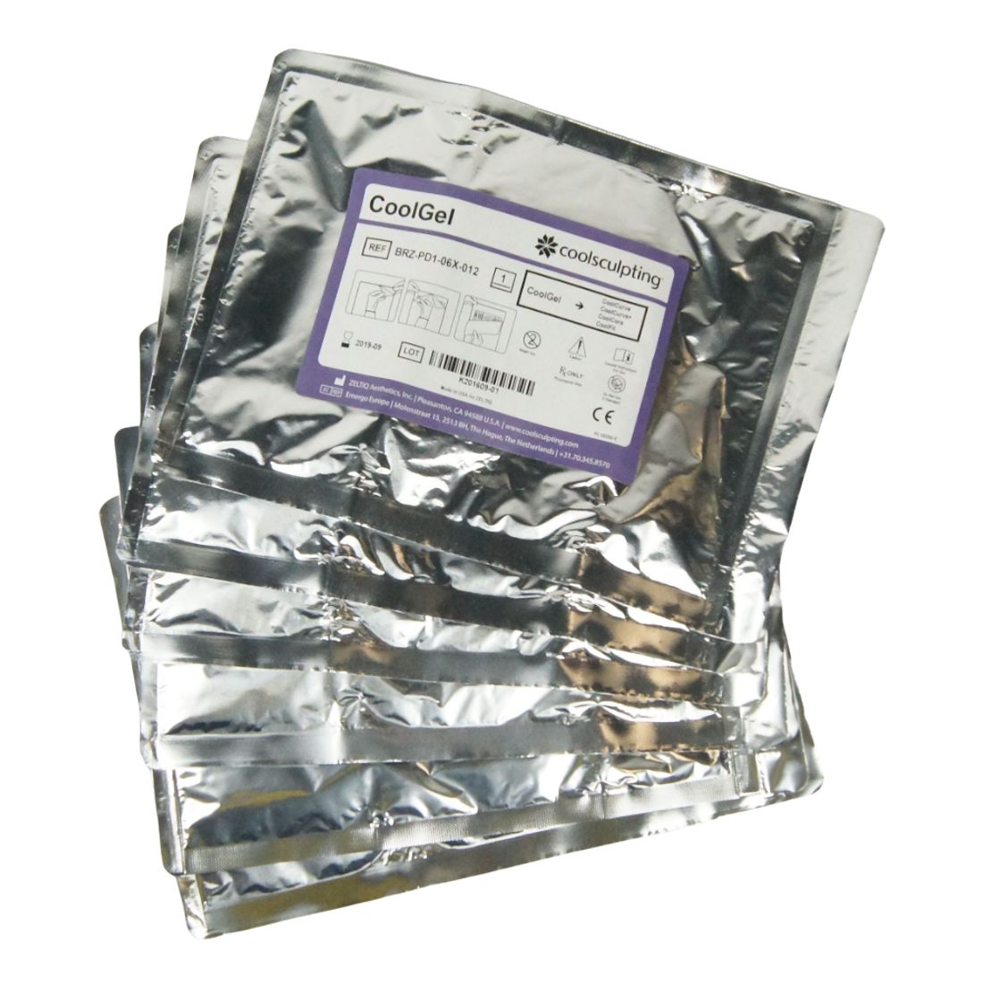 Zeltiq CoolSculpting Standard Purple CoolGel BRZ-PD1-06X-012 6PACK EXP 2019-09
